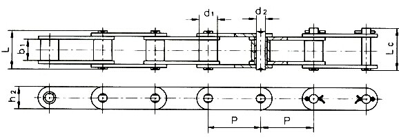 Industrielle Bauholz-Getriebe-Kette mit hoher Verschleißfestigkeit/Llow-Geräuschen