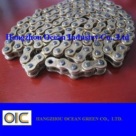 China Langlebige 520 Motorradkette mit 120 Schlägen 5/8 Zoll Abstand 10,16 mm Rollendurchmesser in Schwarz fournisseur